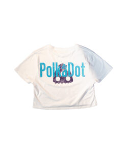 Polk A Dot Crop Top - White